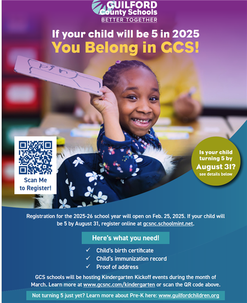 GCS Kinder Registration Flyer 2025